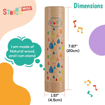 Stoie's 木製雨聲棒雙入組 Wooden Rainstick 2-Pack