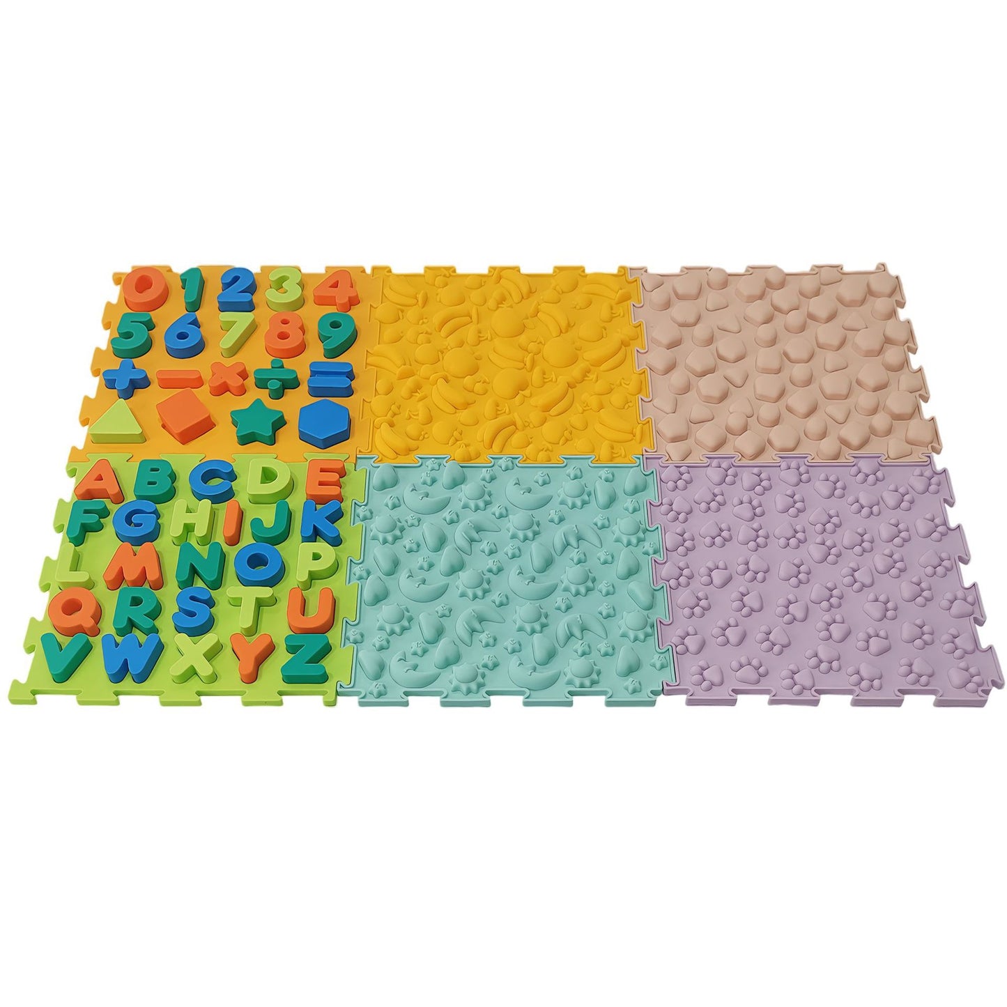 兒童感官拼圖學習地墊套裝(6件裝) Sensory Learning Puzzle Mats(6-pack)