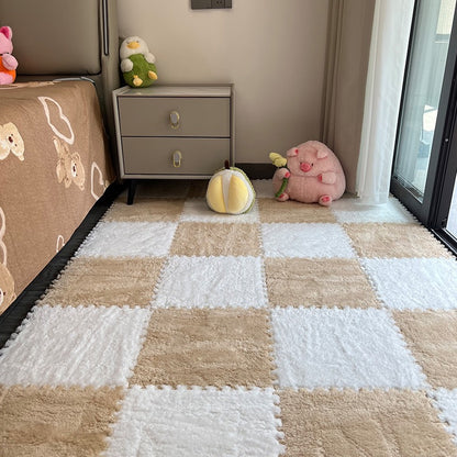 柔軟絨毛拼接泡沫地墊 4塊 Plush Foam Interlocking Floor Tiles 4 pieces