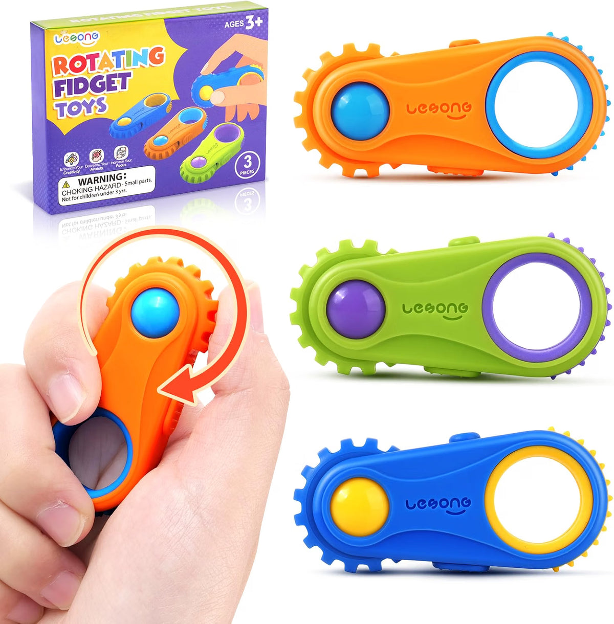 LESONG 五合一兒童感統指尖玩具 5-in-1 Sensory Fidget Toys for Kids (Pack of 3)