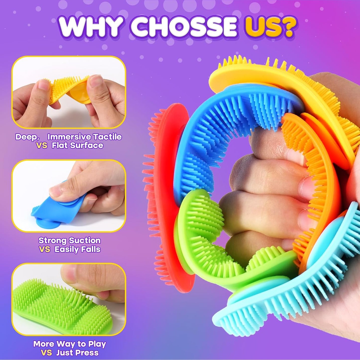 LESONG 多層觸感減壓玩具 6入組 Layered Bristle Sensory Toys 6-Pack