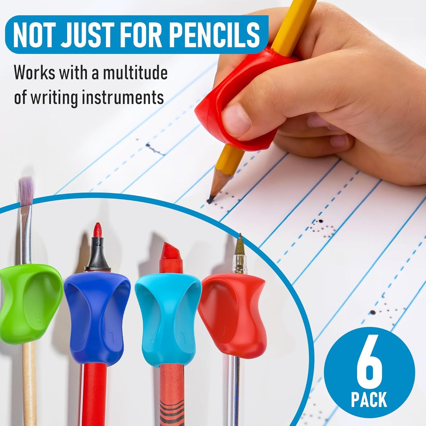 The Pencil 握筆器 6入 Grip Pinch 6-Pack