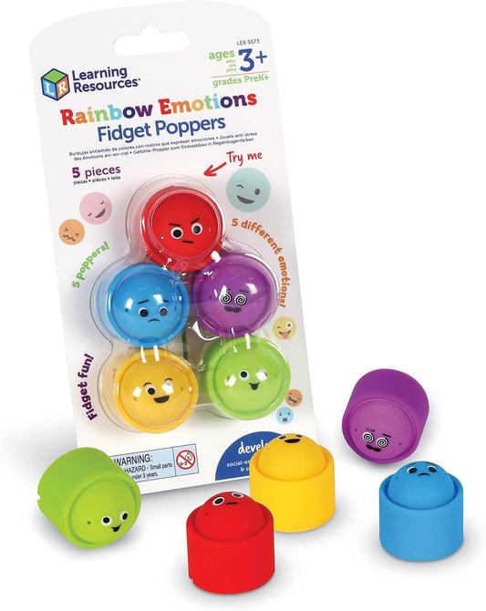 Learning Resources 彩虹情緒按壓球 Rainbow Emotion Fidget Poppers