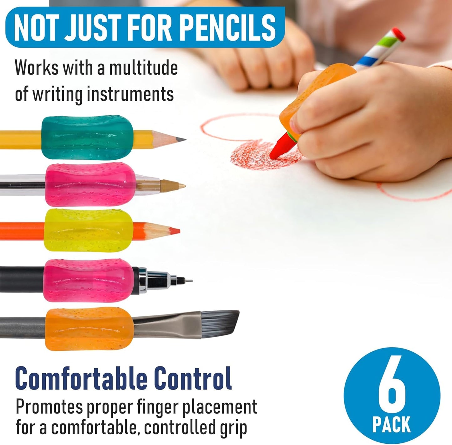 The Pencil Grip Bumpy 凹凸握筆器 6-Pack
