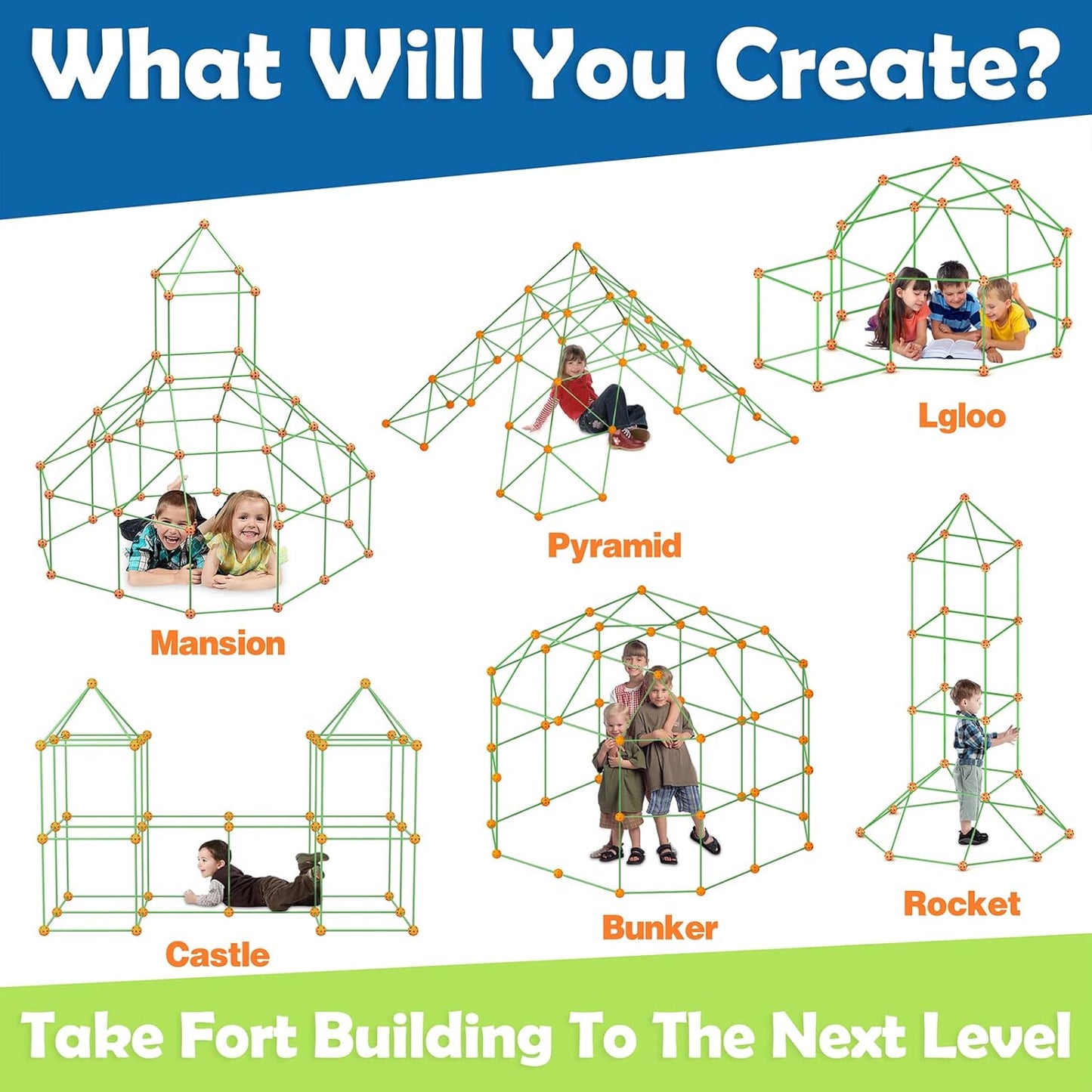 Tiny Land 城堡搭建套組 130件 Fort Builder Kit 130-Piece