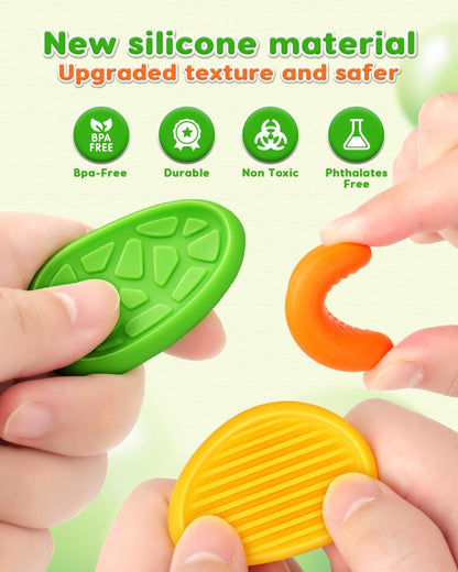LESONG 紋理紓壓石 Textured Worry Stones - 24 Pack