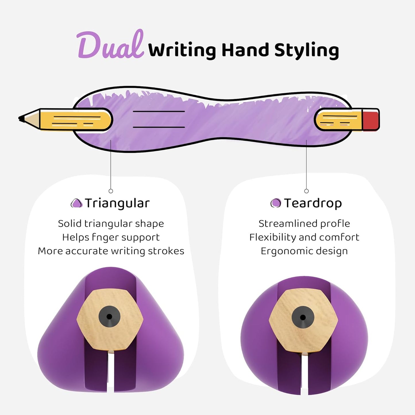 人體工學握筆器 6入組 Ergonomic Pencil Grips 6-Pack