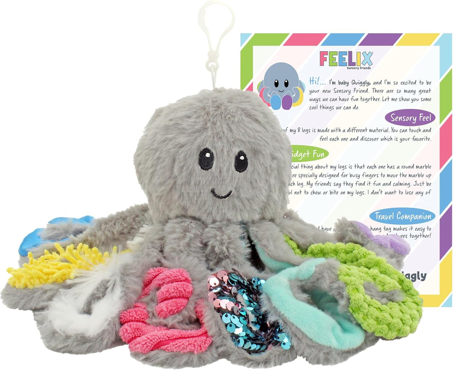 迷你感官章魚毛絨玩具 Mini Sensory Octopus Plush Toy