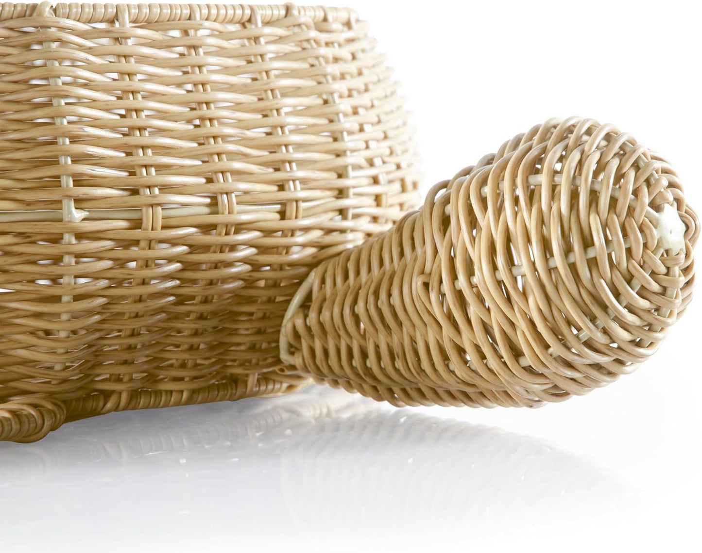 Guidecraft 海龜造型可清洗藤編收納籃 － 教室與居家多功能收納 Turtle Washable Wicker Basket – Durable Storage for Classroom &amp; Home
