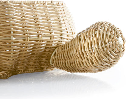 Guidecraft 海龜造型可清洗藤編收納籃 - 教室與居家多功能收納 Turtle Washable Wicker Basket -