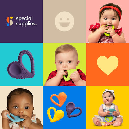 Special Supplies 愛心感統牙膠湯匙 3入組 Heart Teether Spoon - 3 Pack