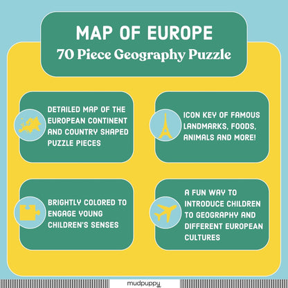 Mudpuppy 歐洲地圖拼圖 Map of Europe Puzzle