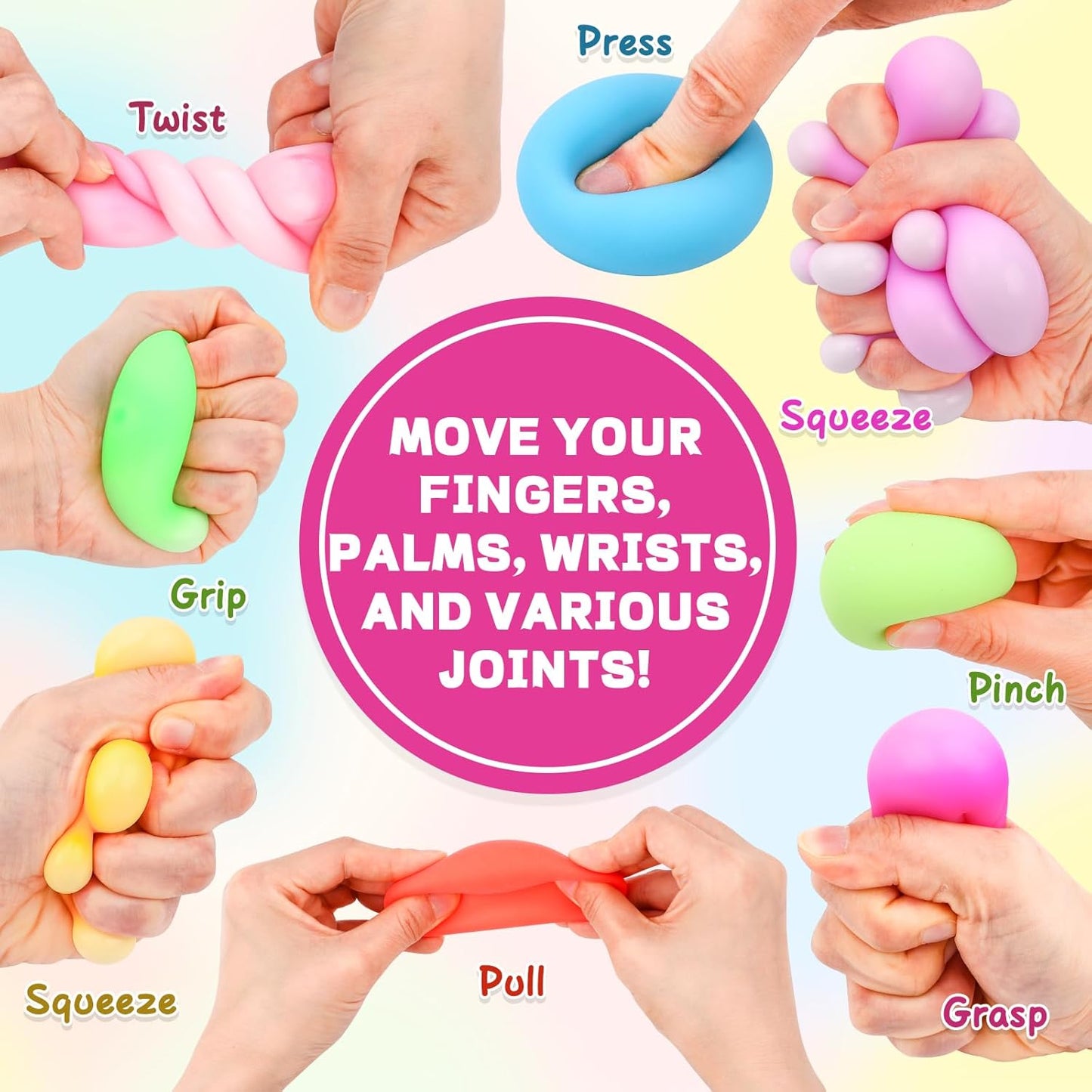 12入舒壓慢回彈球 12-Pack Slow-Rise Stress Balls