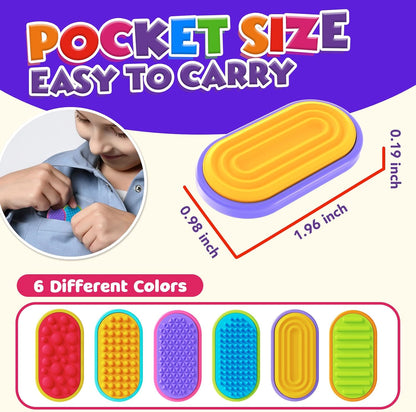 LESONG 磁吸滑動感統玩具 Magnetic Silicone Slider Fidget Toys - 6/18 Pack