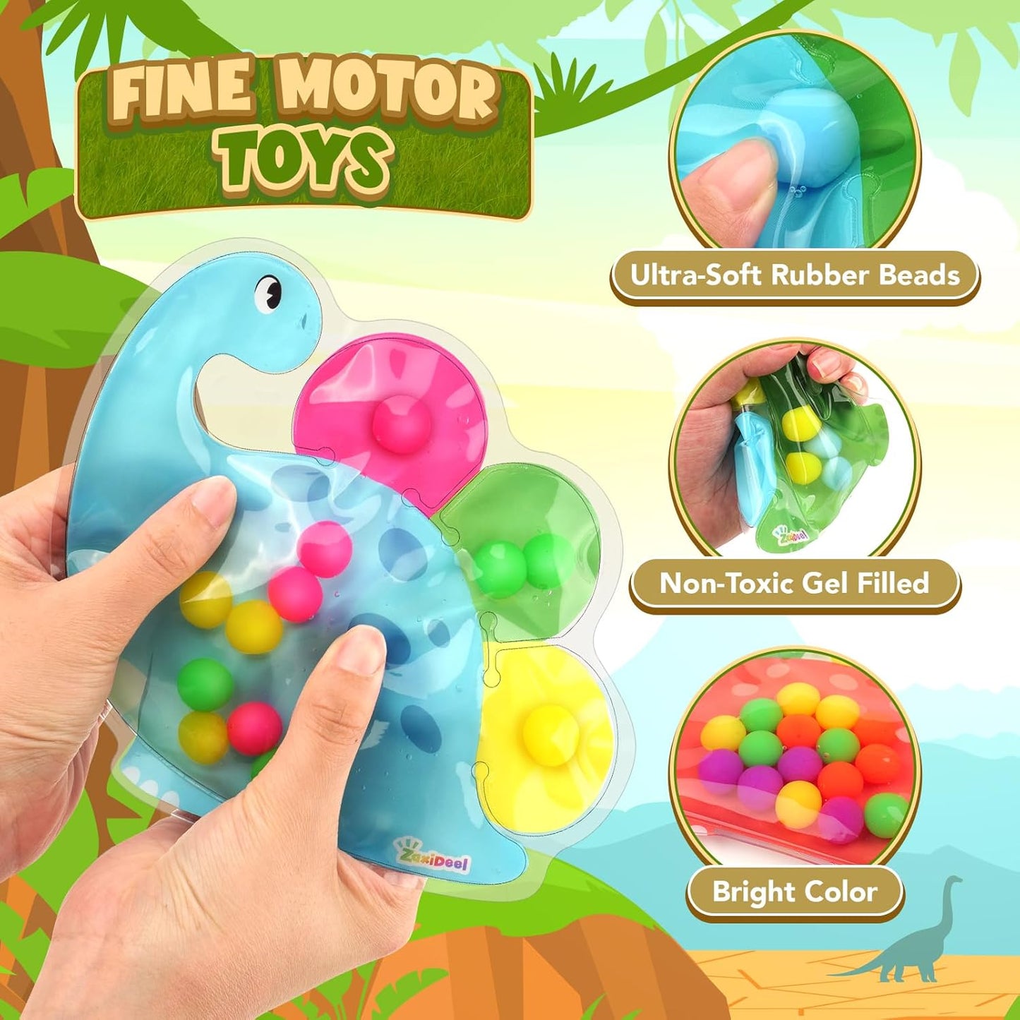 恐龍顏色分類感官玩具 Dinosaur Color Sorting Sensory Toys