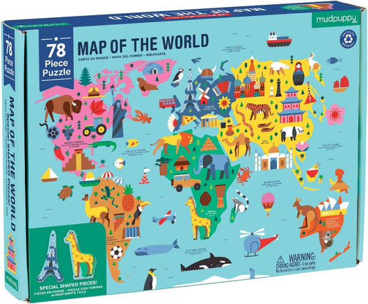 Mudpuppy 世界地圖拼圖 Map of the World Puzzle