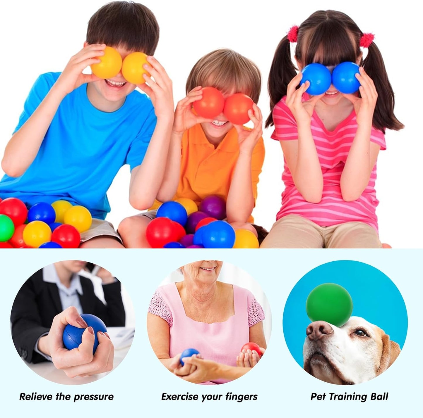 舒壓握力球 6入組 Stress Relief Balls 6-Pack