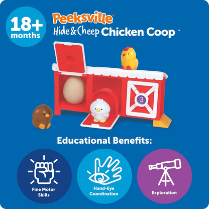 Learning Resources 小雞躲貓貓農舍 Peeksville Hide & Cheep Chicken Coop