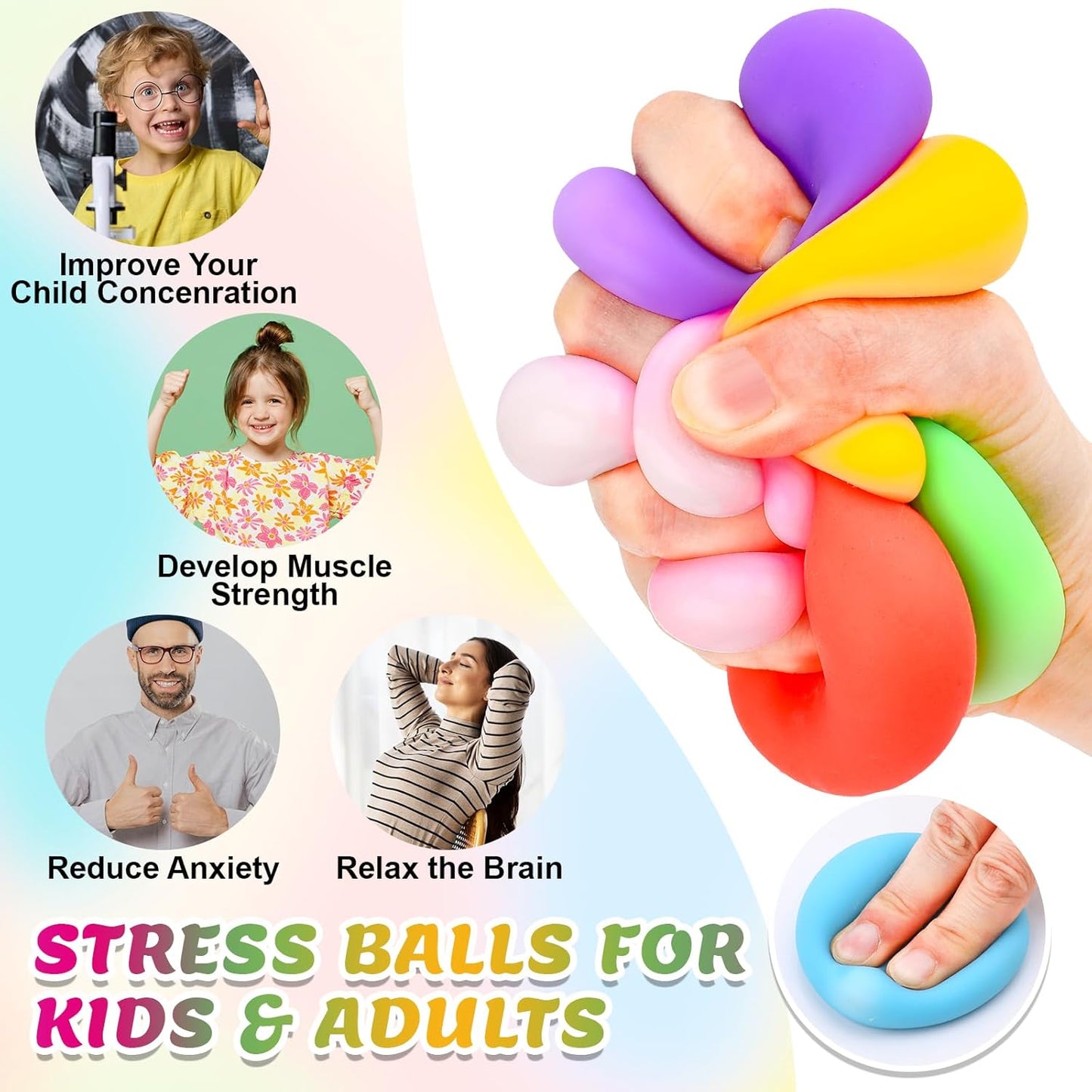 12入舒壓慢回彈球 12-Pack Slow-Rise Stress Balls