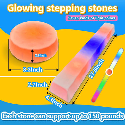 發光平衡組件 3踏石+2平衡木 Light-Up Balance Set&nbsp;(3 Stones + 2 Beams)