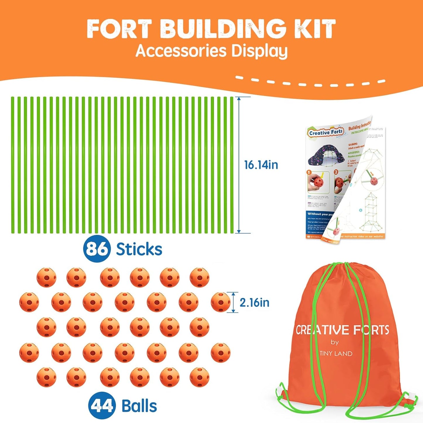 Tiny Land 城堡搭建套組 130件 Fort Builder Kit 130-Piece