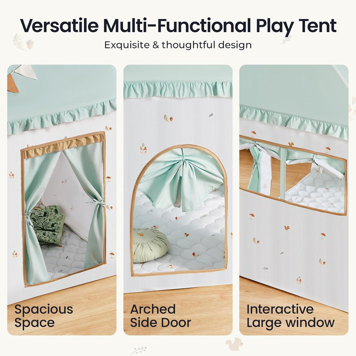 Tiny Land 鼠尾草綠小屋遊戲帳篷 Sage Green Kids Playhouse Tent
