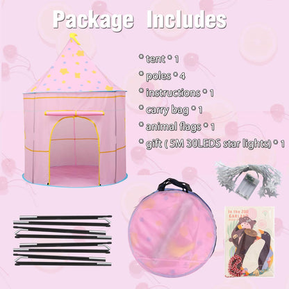 公主城堡遊戲帳篷（月光粉） Princess Castle Play Tent (Moon Pink)