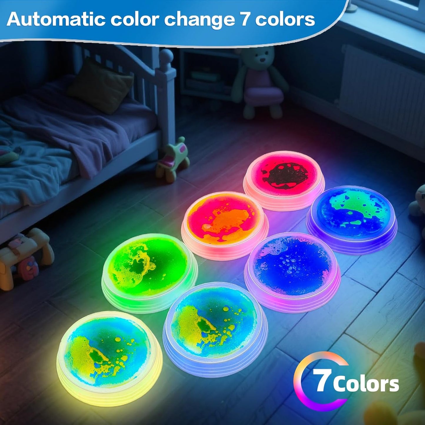 發光液態感統踏石 6入組 Light-Up Liquid Stepping Stones 6-Pack