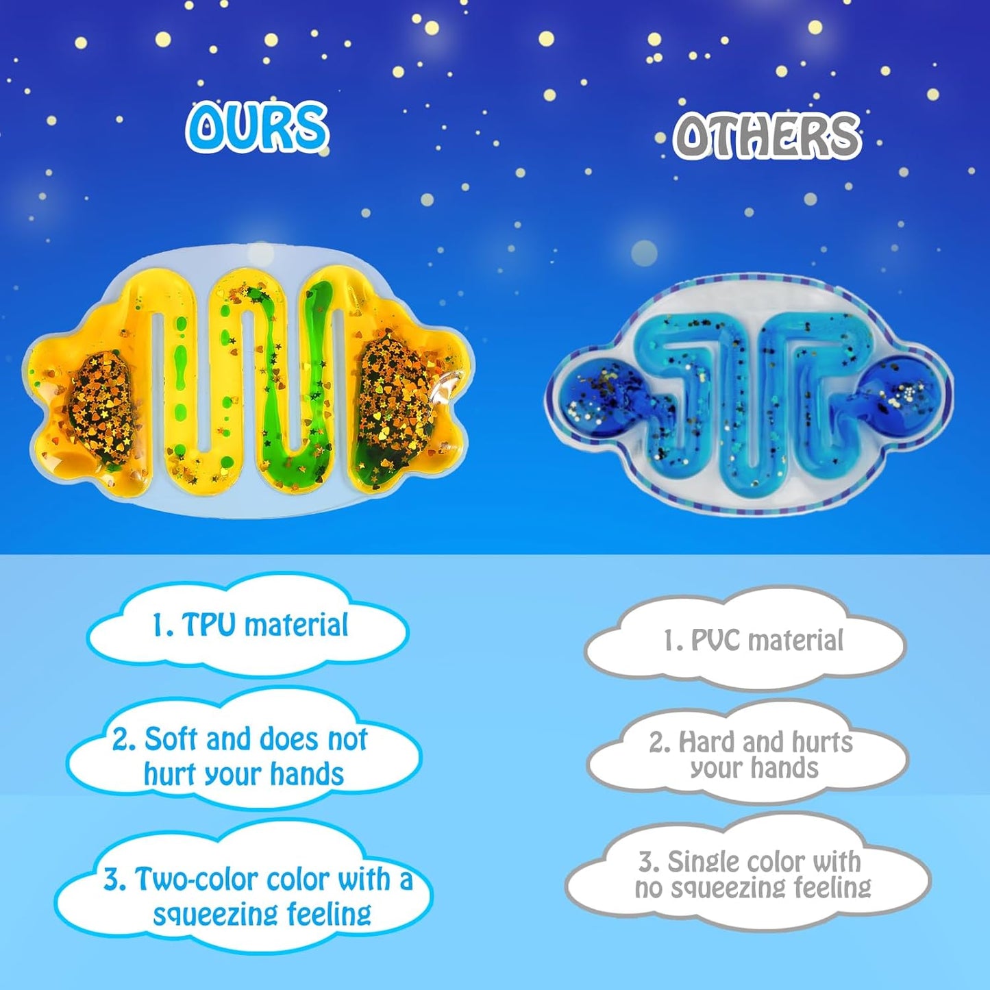 流光溢彩感統擠壓管 Glitter Sensory Tubes 6-Pack