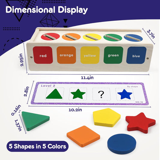 木質顏色形狀分類玩具 Wooden Color & Shape Sorter Toy