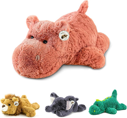 16吋 2磅粉色河馬加壓玩偶 16" 2lbs Pink Hippo Weighted Stuffed Animal