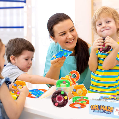 LESONG 凝膠迷宮形狀玩具 Gel-Filled Shape Maze Toys - 6 Pack