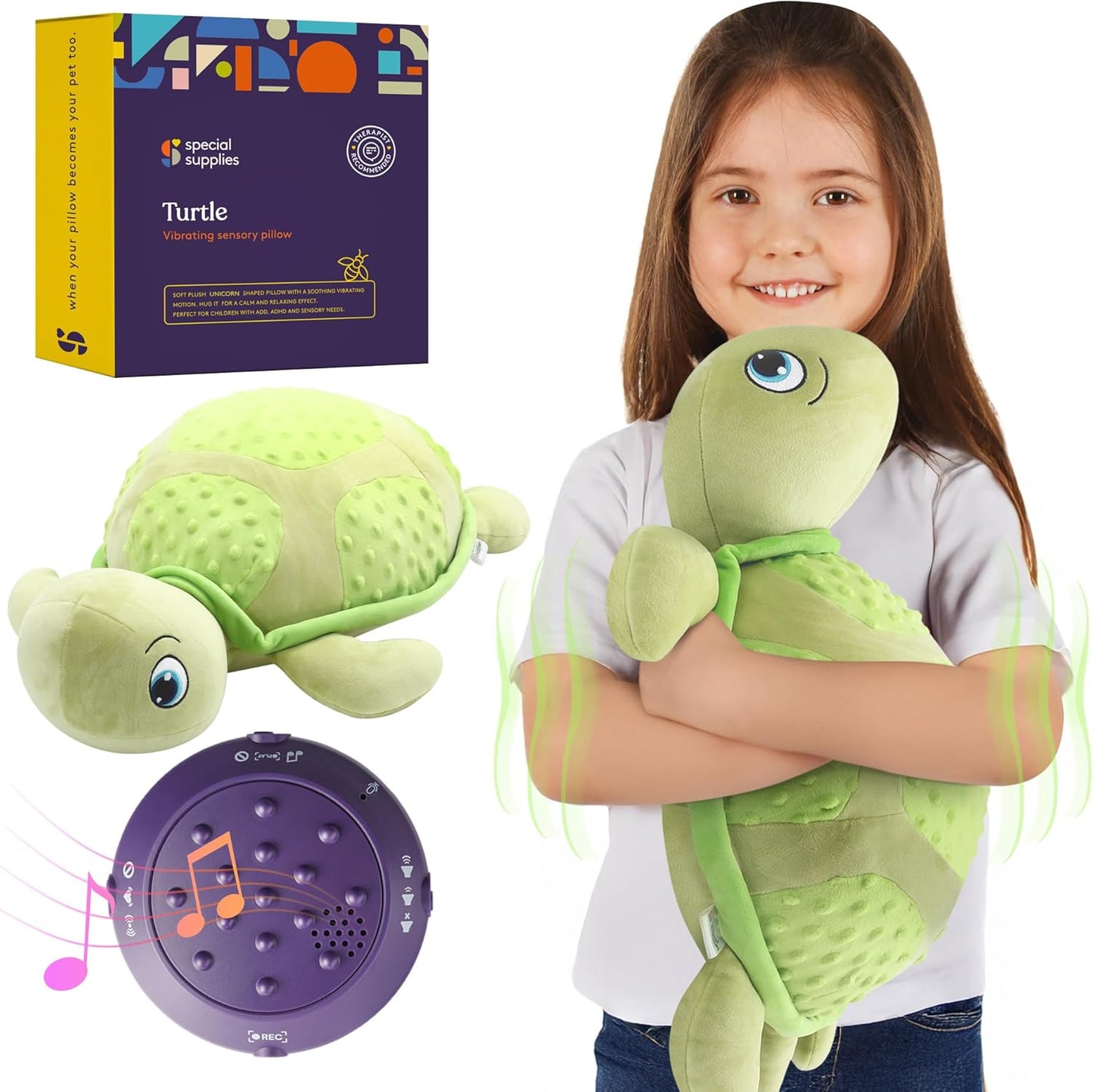 Special Supplies 震動感壓療癒枕（烏龜款）Vibrating Sensory Pillow - Turtle Edition