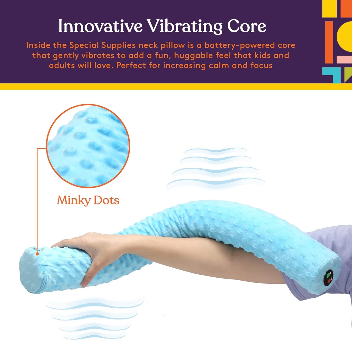 Special Supplies 震動感壓頸枕（紫／藍絨款）Vibrating Neck Pillow - Purple/Blue