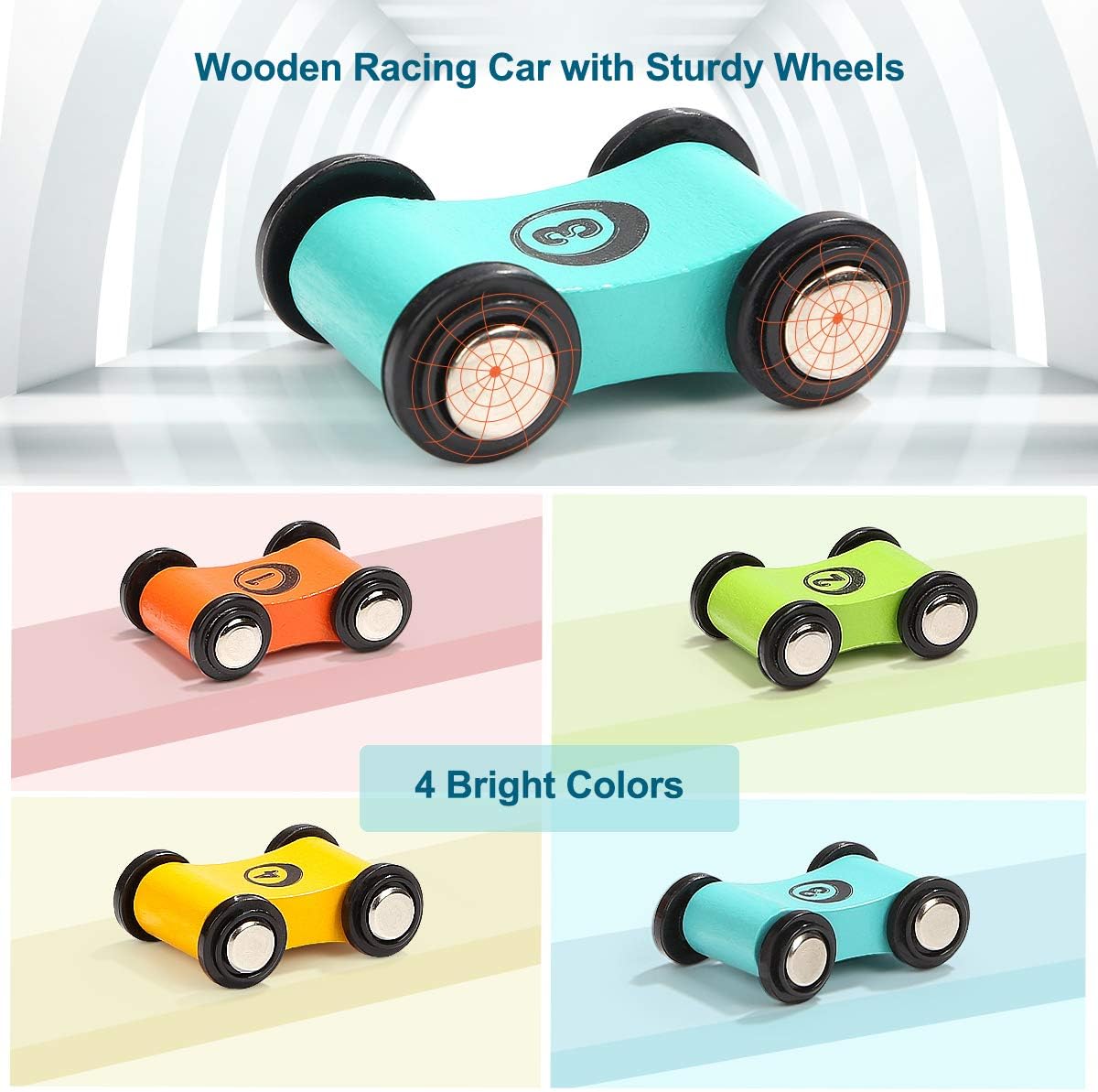 彩虹賽道玩具 TOP BRIGHT Wooden Car Ramp