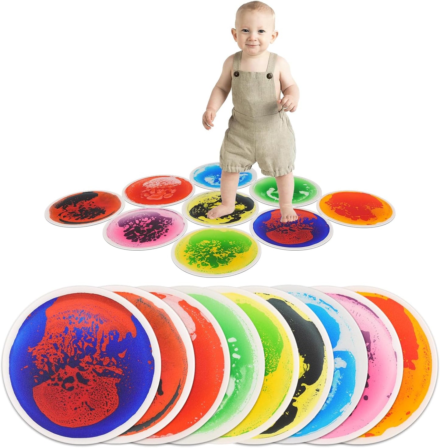 Art3d 圓形液體感統地墊 30cm直徑九片裝 Art3d Round Liquid Tiles 11.8" Diameter 9-Pack