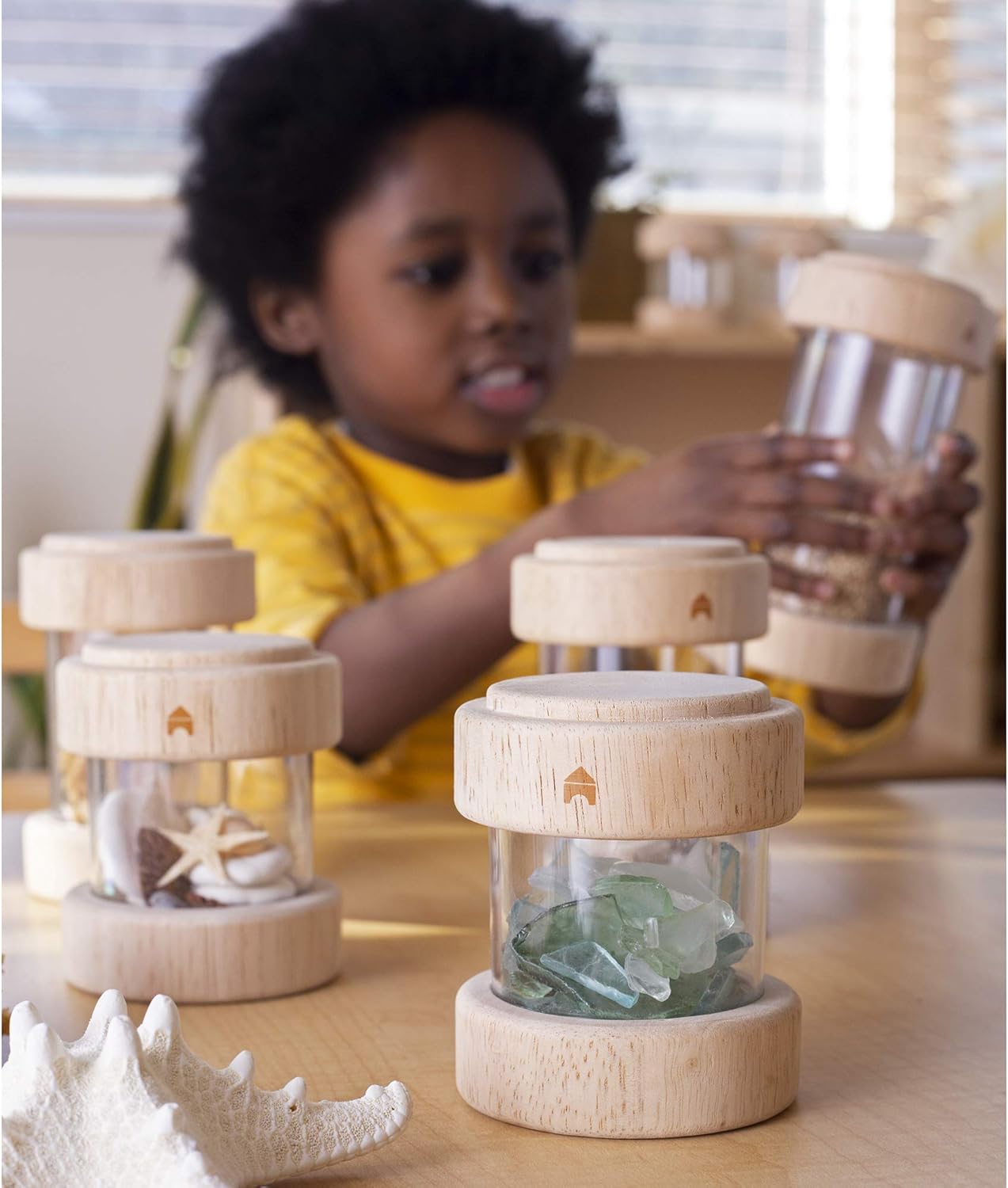 Guidecraft 透明探索寶藏筒 － 兒童感官觀察瓶 Treasure Tubes Clear – Sensory Observation &amp; Stacking Toy for Kids