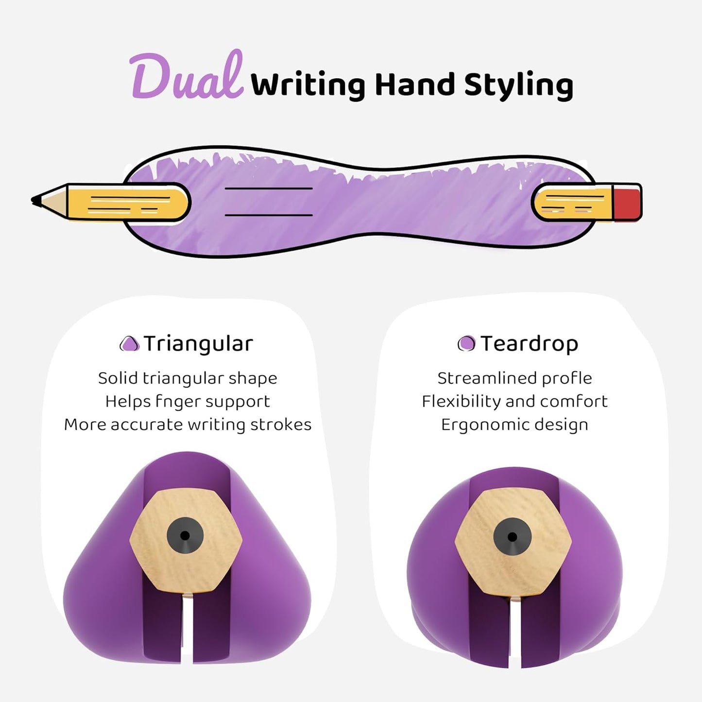 人體工學握筆器 3入組 Ergonomic Dual-Head Pencil Grips 3-Pack