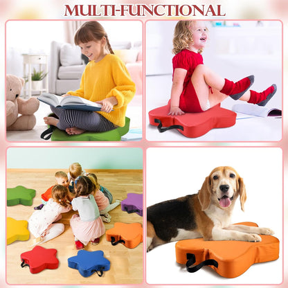 彩虹星形加厚兒童地板坐墊 (六件組) 6-Pack Star-Shaped Padded Floor Cushions