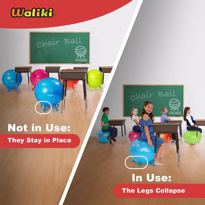 WALIKI 兒童足式瑜伽球椅 4張 Footed Yoga Ball Chair 4 PACK