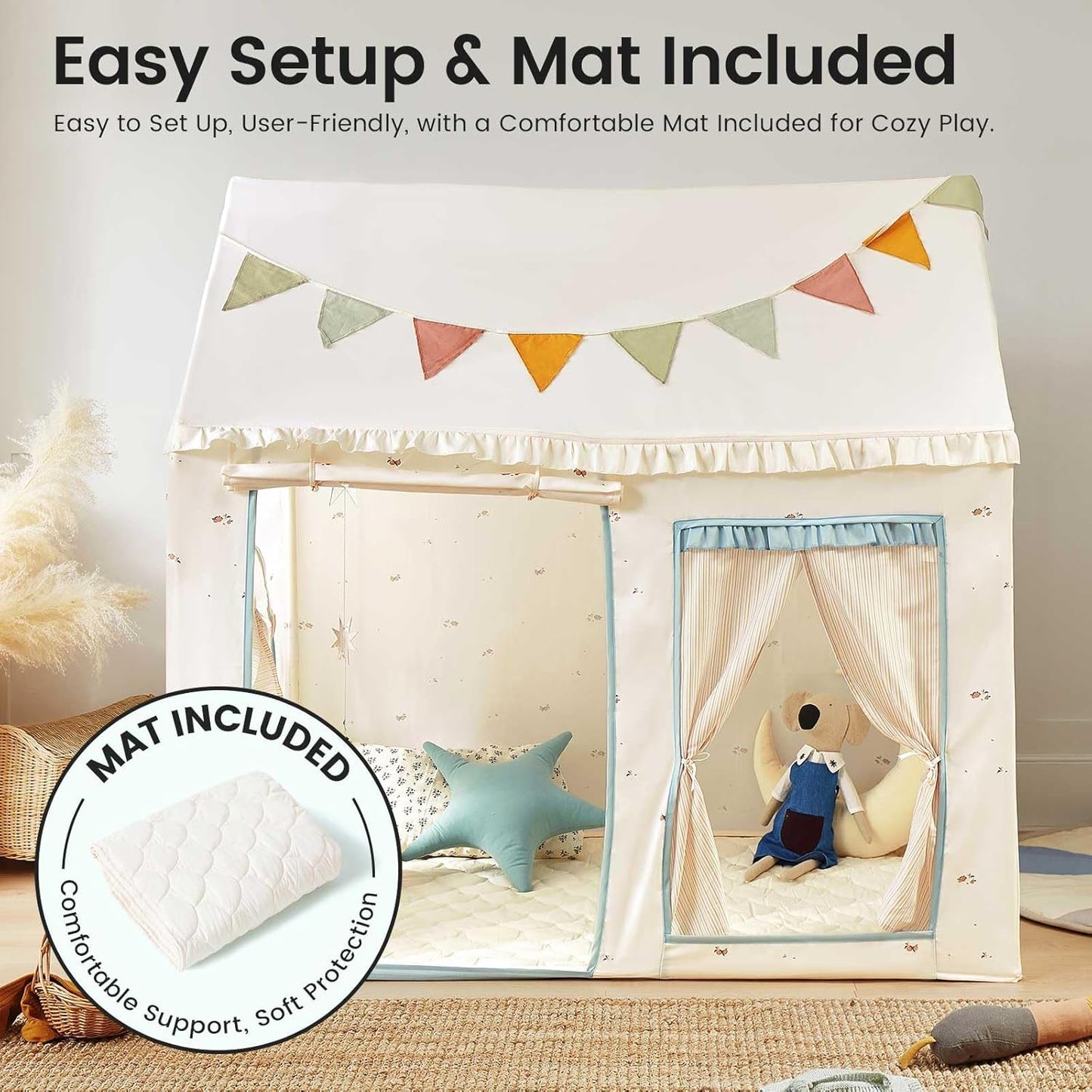Tiny Land 藍白遊戲帳篷 Blue & White Play Tent