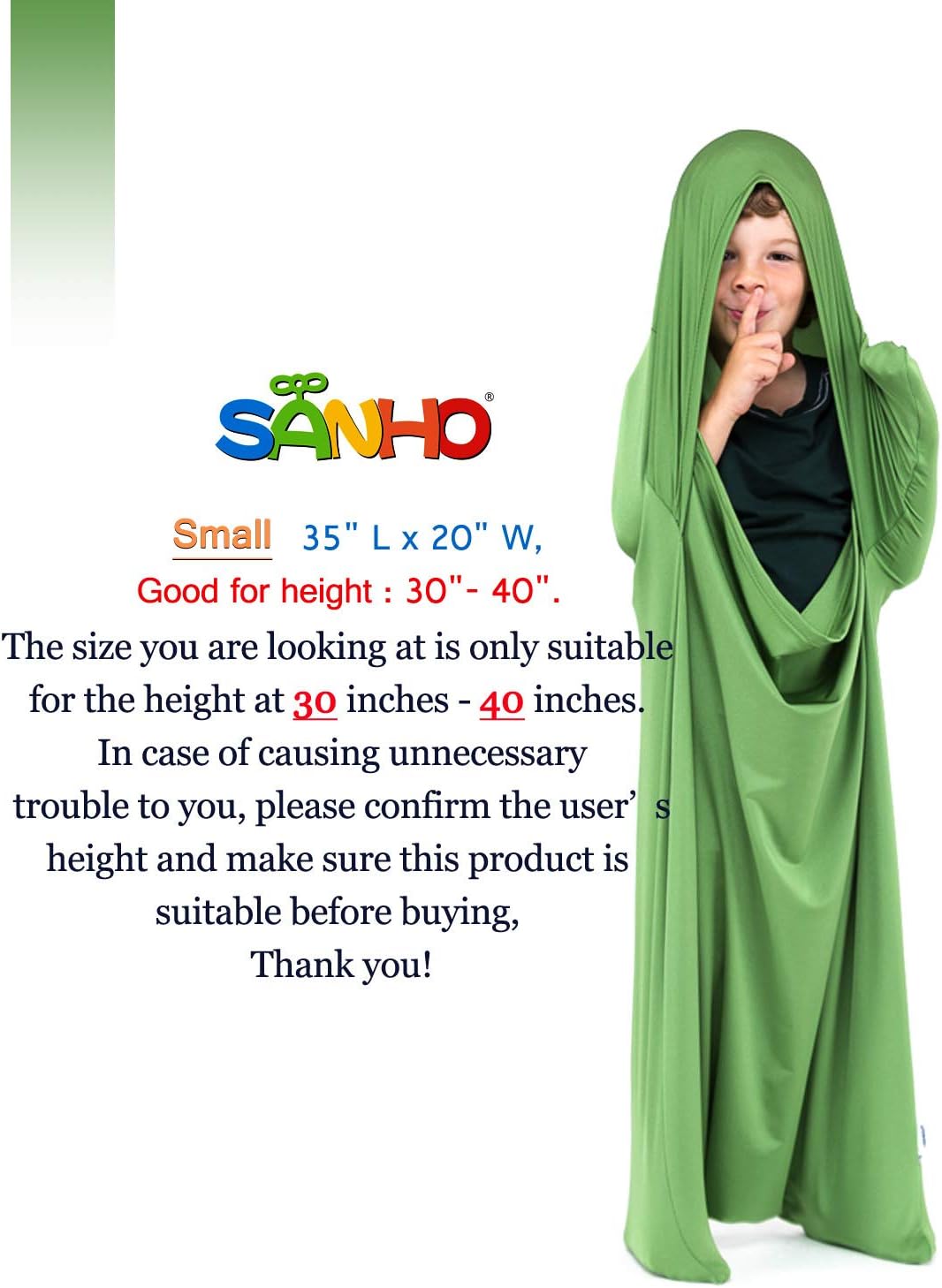 SANHO 專業感統壓力襪 S號 Sensory Compression Sock (80-100cm）