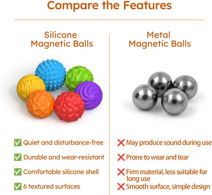 矽膠磁力感官解壓球套裝 Silicone Magnetic Sensory Fidget Balls Set