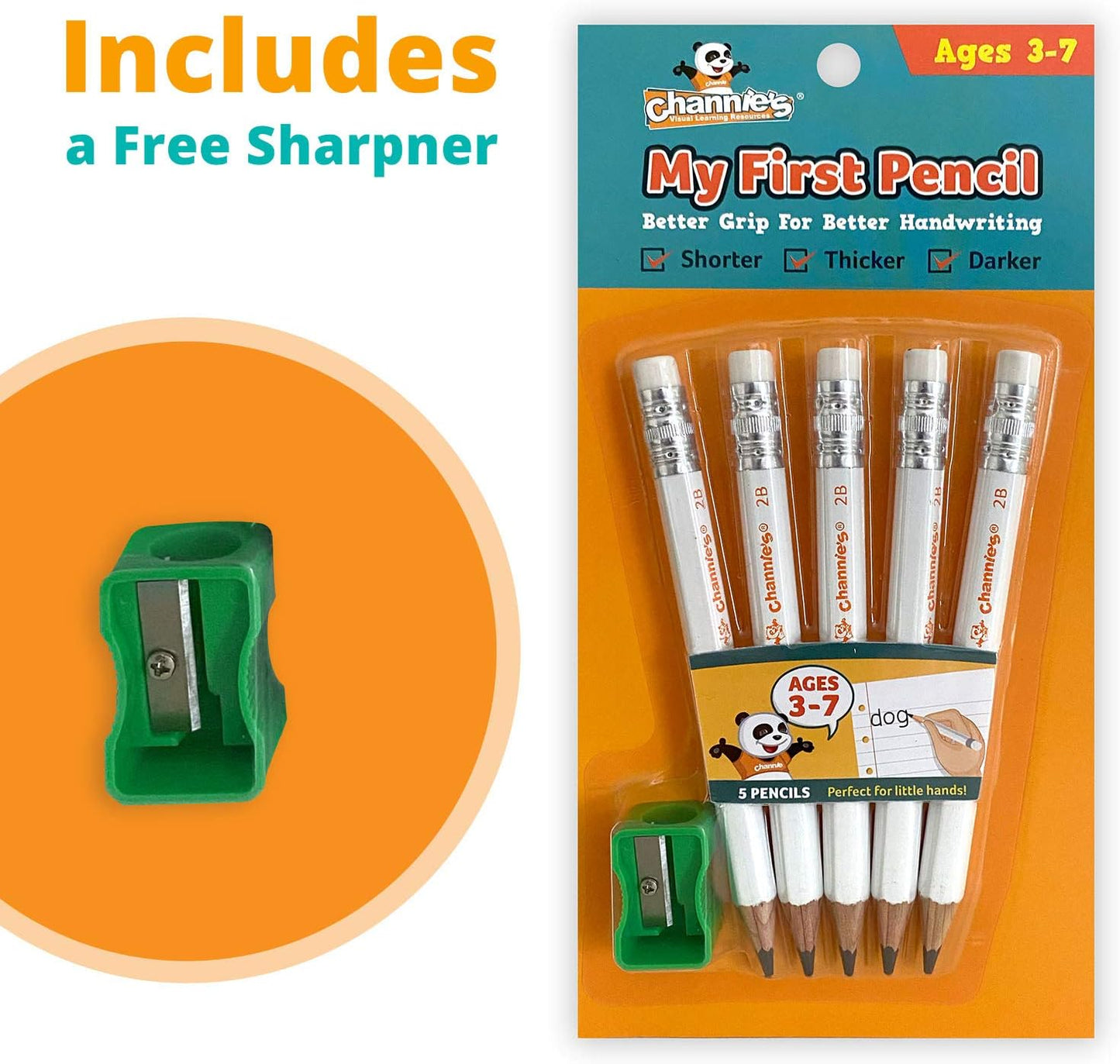 Channie's 我的第一支鉛筆 幼兒專用巨無霸鉛筆組 My First Pencil Jumbo Preschool Set