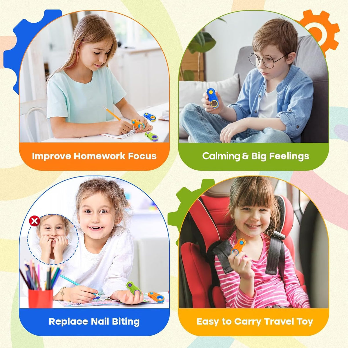 LESONG 五合一兒童感統指尖玩具 5-in-1 Sensory Fidget Toys for Kids (Pack of 3)