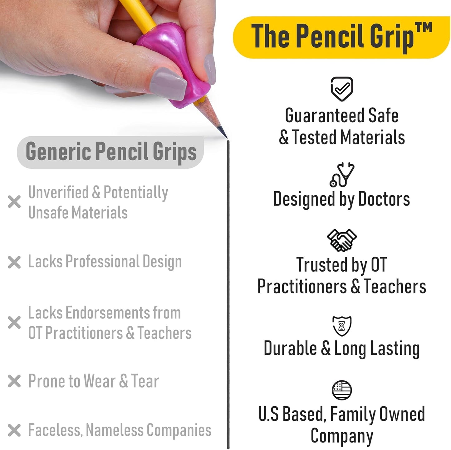The Pencil Grip 經典握筆器 6入多色組 Original Grippers 6-Pack