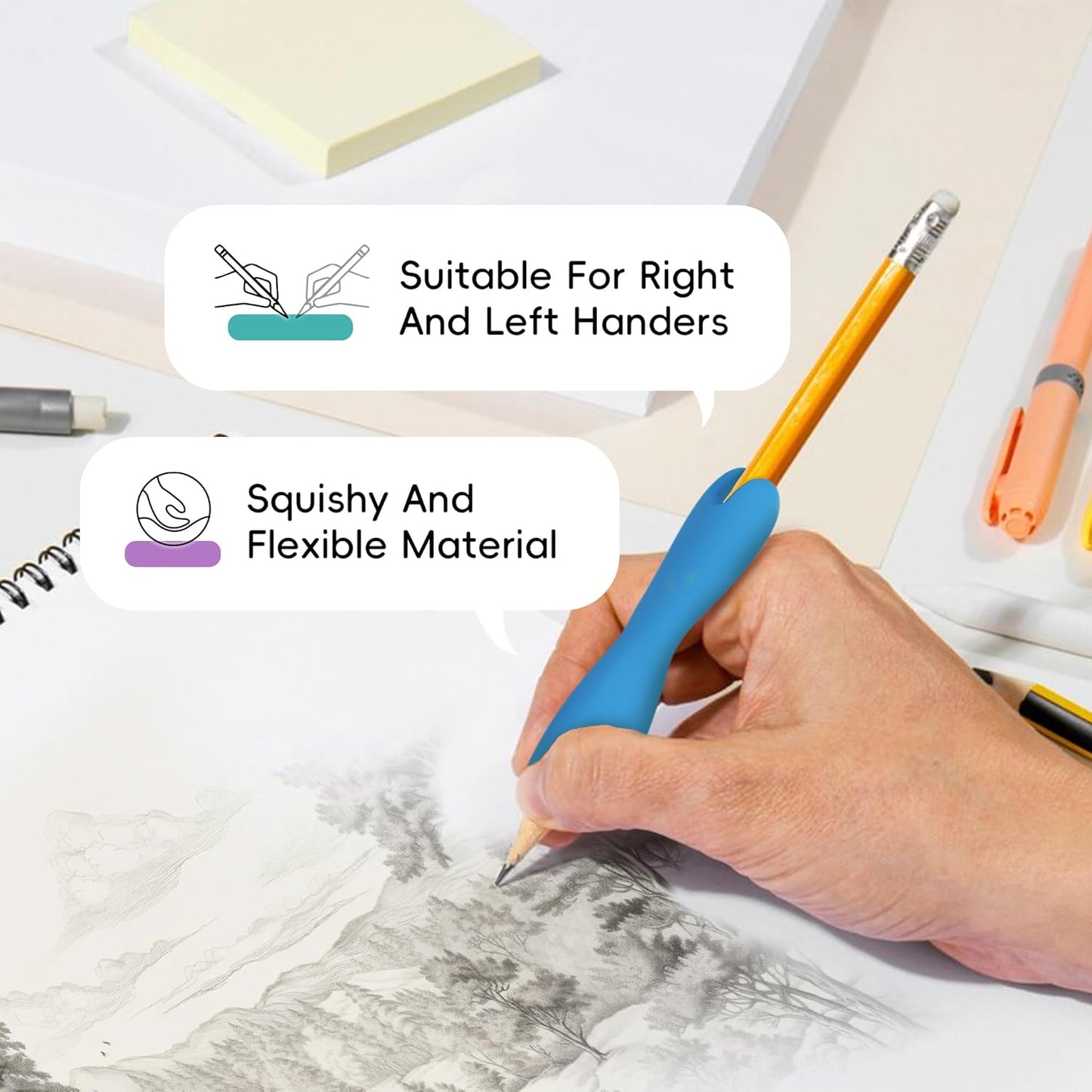 人體工學握筆器 3入組 Ergonomic Dual-Head Pencil Grips 3-Pack