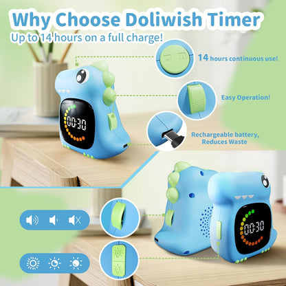 恐龍LED視覺計時器 Dinosaur LED Visual Timer