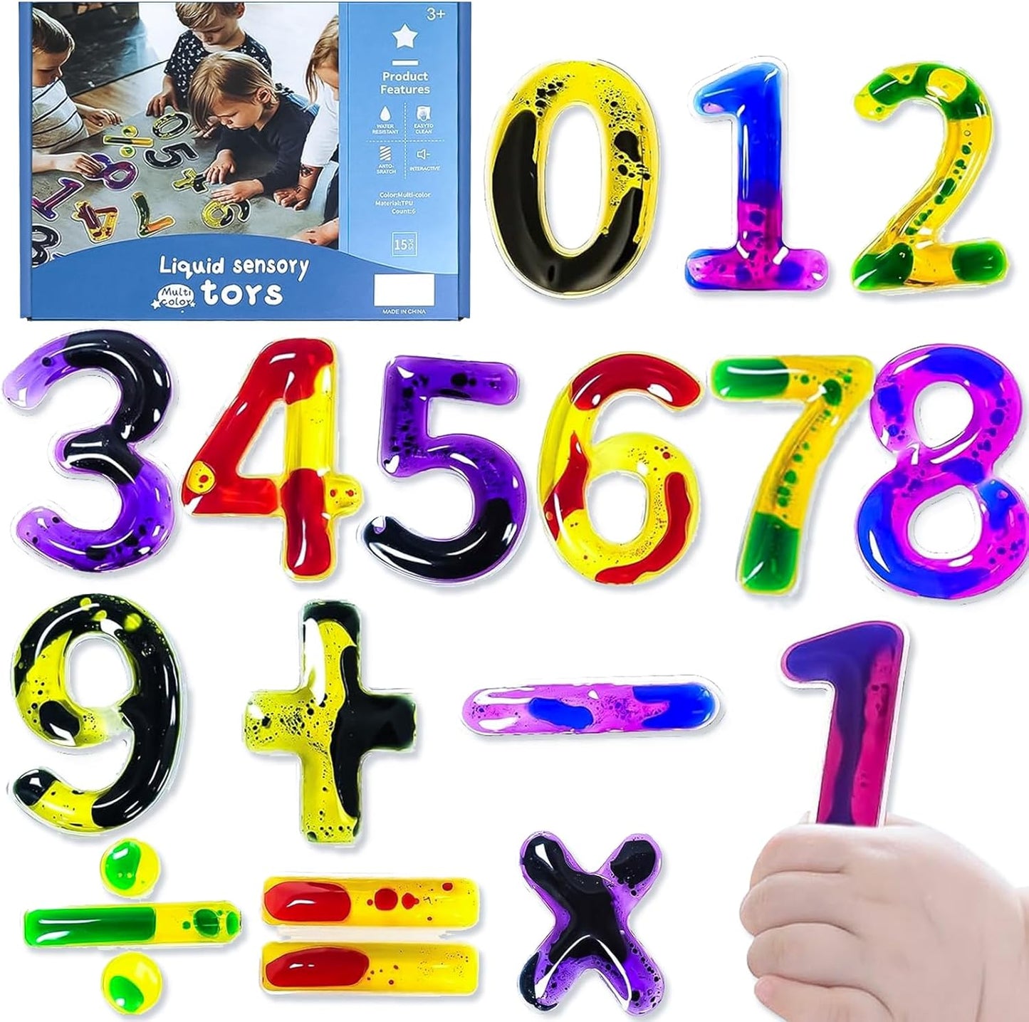 感統數字凝膠玩具15件組 Sensory Gel Numbers 15-Pack