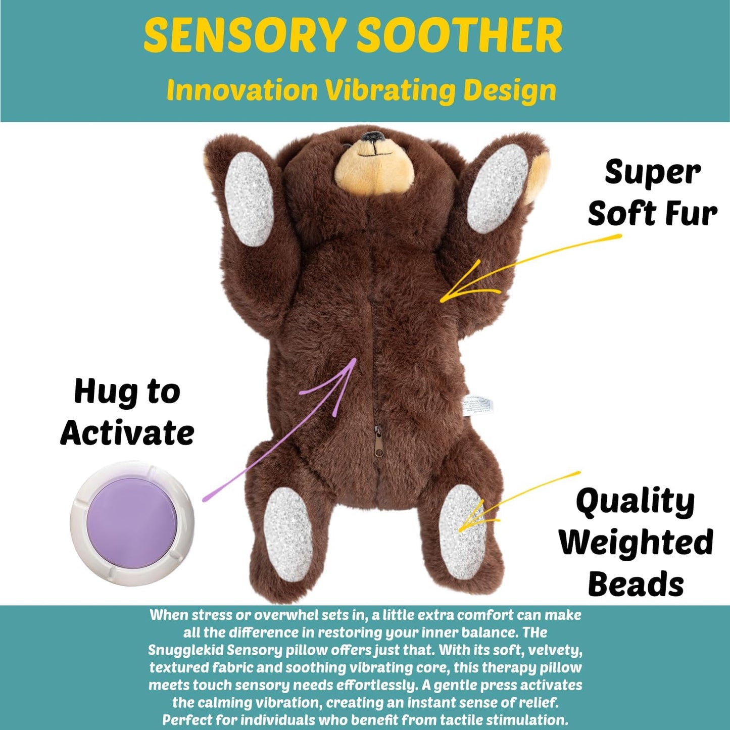 熊感震動承重枕 Bear Sensory Vibrating Pillow